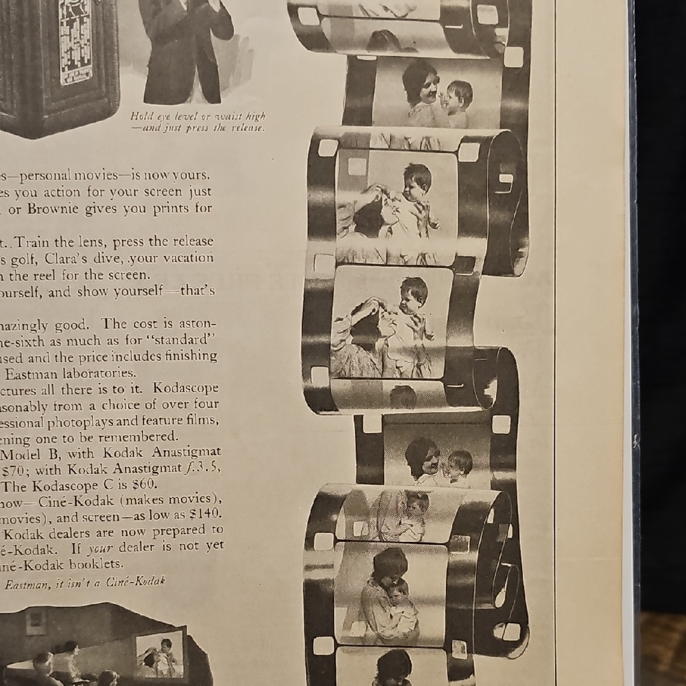 Kodak Motion Picture Camera Advertisement - Black and White - 1926 - Picture 6 of 9